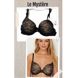Le Mystère Bra black lace perfection t-shirt bra NEW WITH TAGS Size 32B